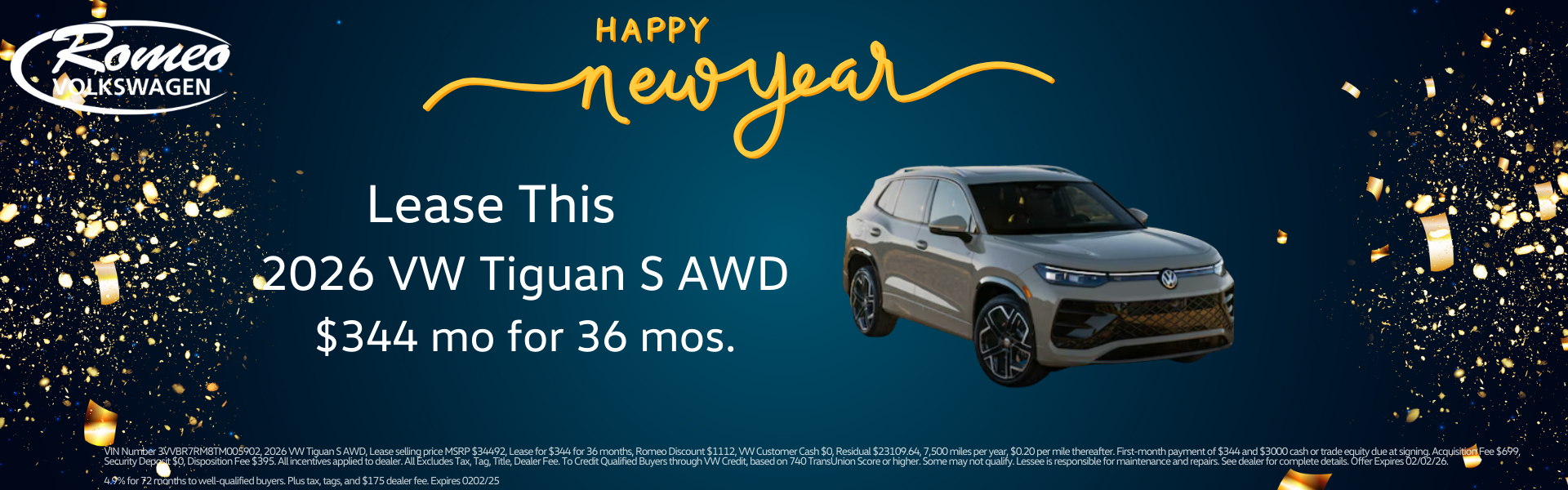 2026 VW Tiguan S AWD