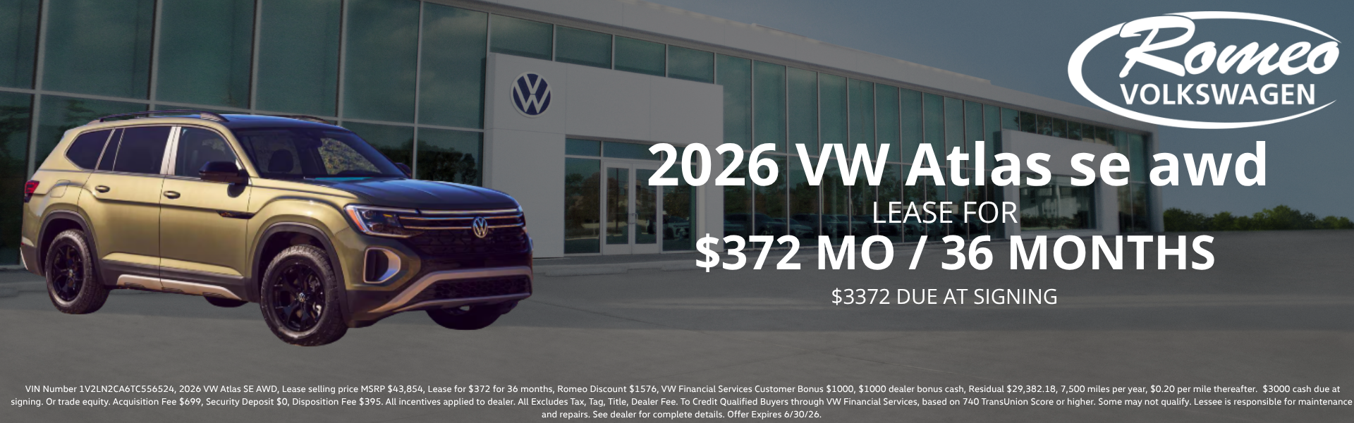 2026 VW Atlas SE AWD