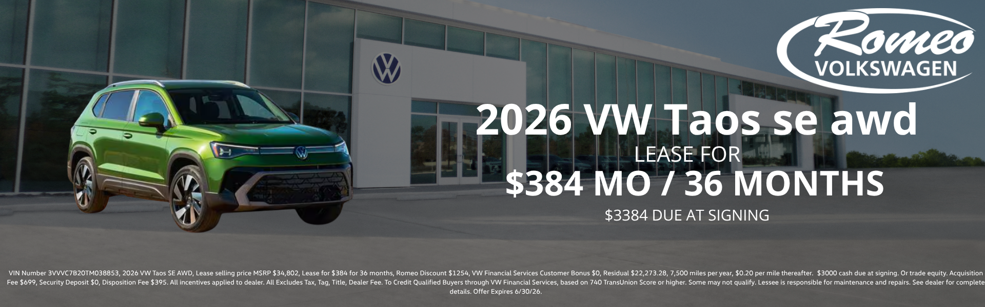2026 VW Taos SE AWD