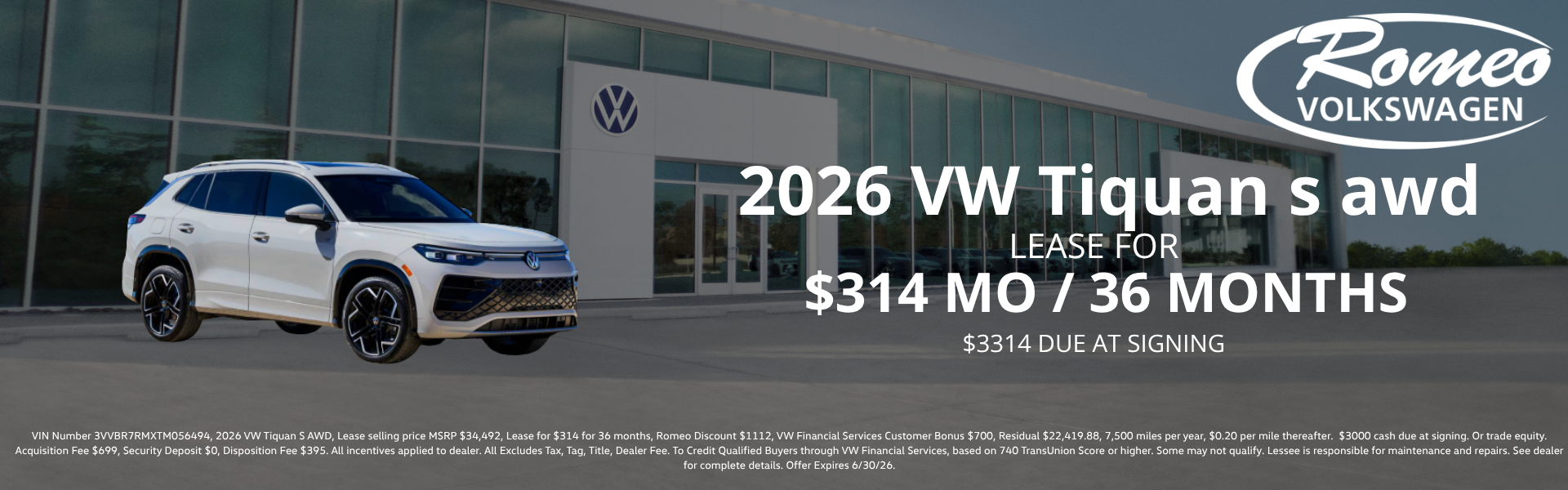 2026 VW Tiquan S AWD