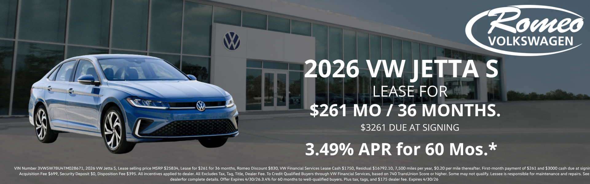 2026 VW JETTA S