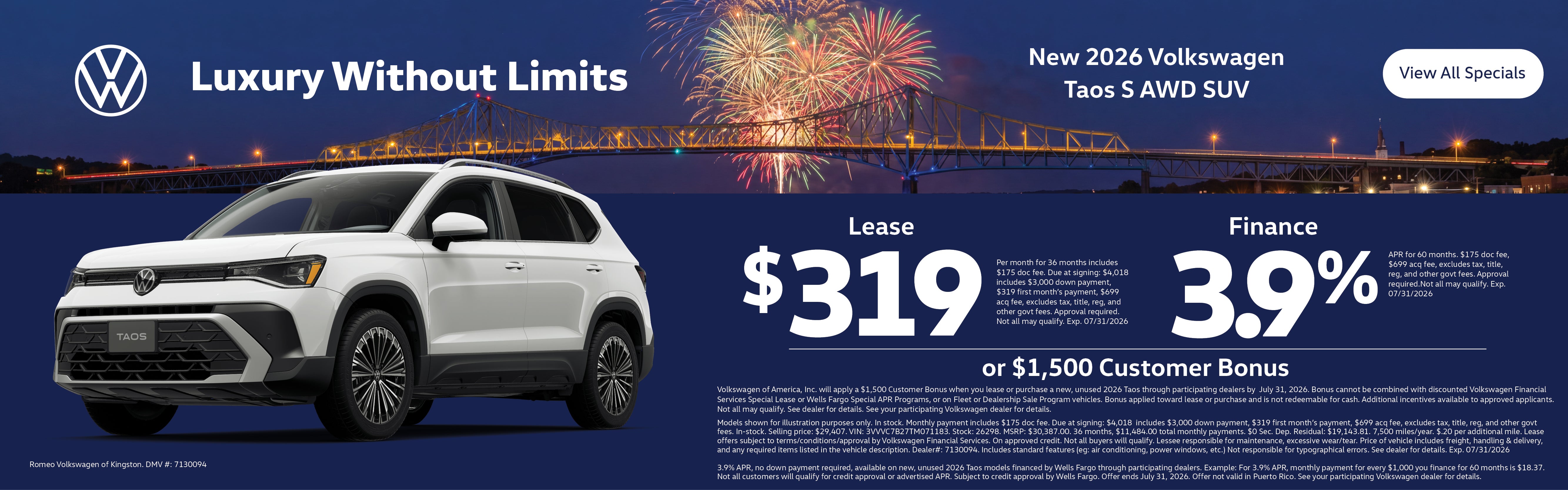 July 2026 - Taos offer