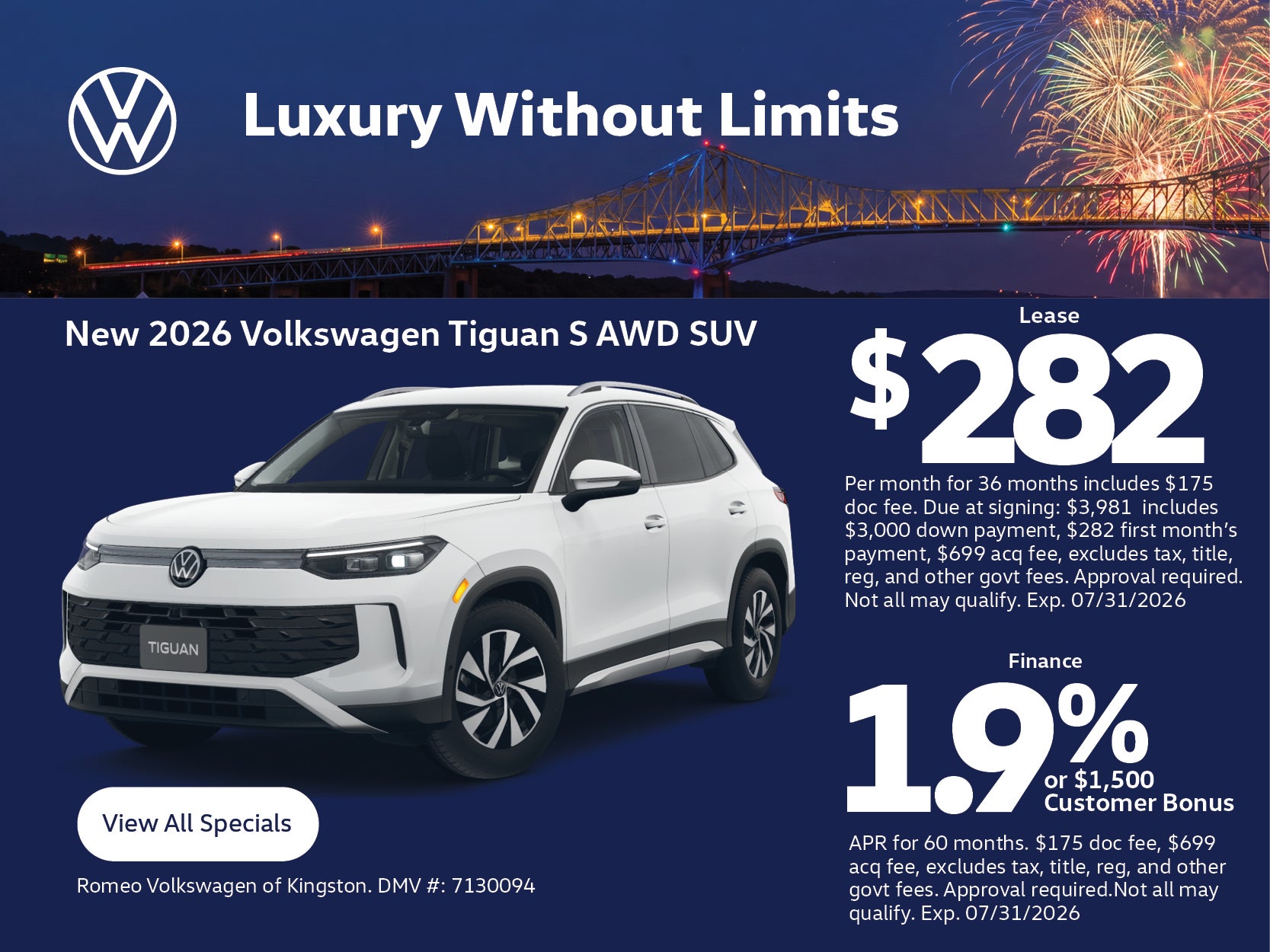 July 2026 - Tiguan offer
